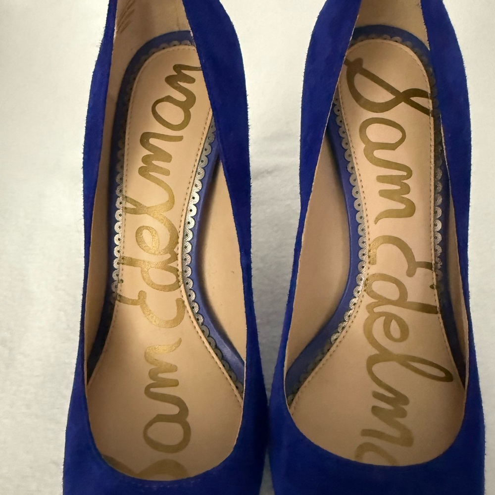 Sam Edelman Women's Hazel Pumps Shoes Suede Cobalt Blue Size 6 M - Picture 10 of 10